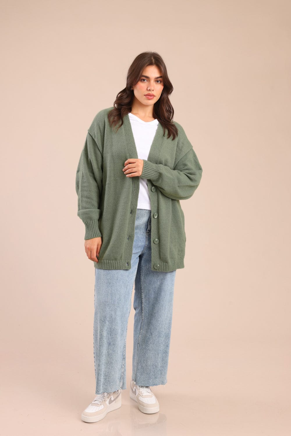 FOX פלאס נשים סריגים סריג קרדיגן| PLUS SIZE סריג קרדיגן| PLUS SIZE