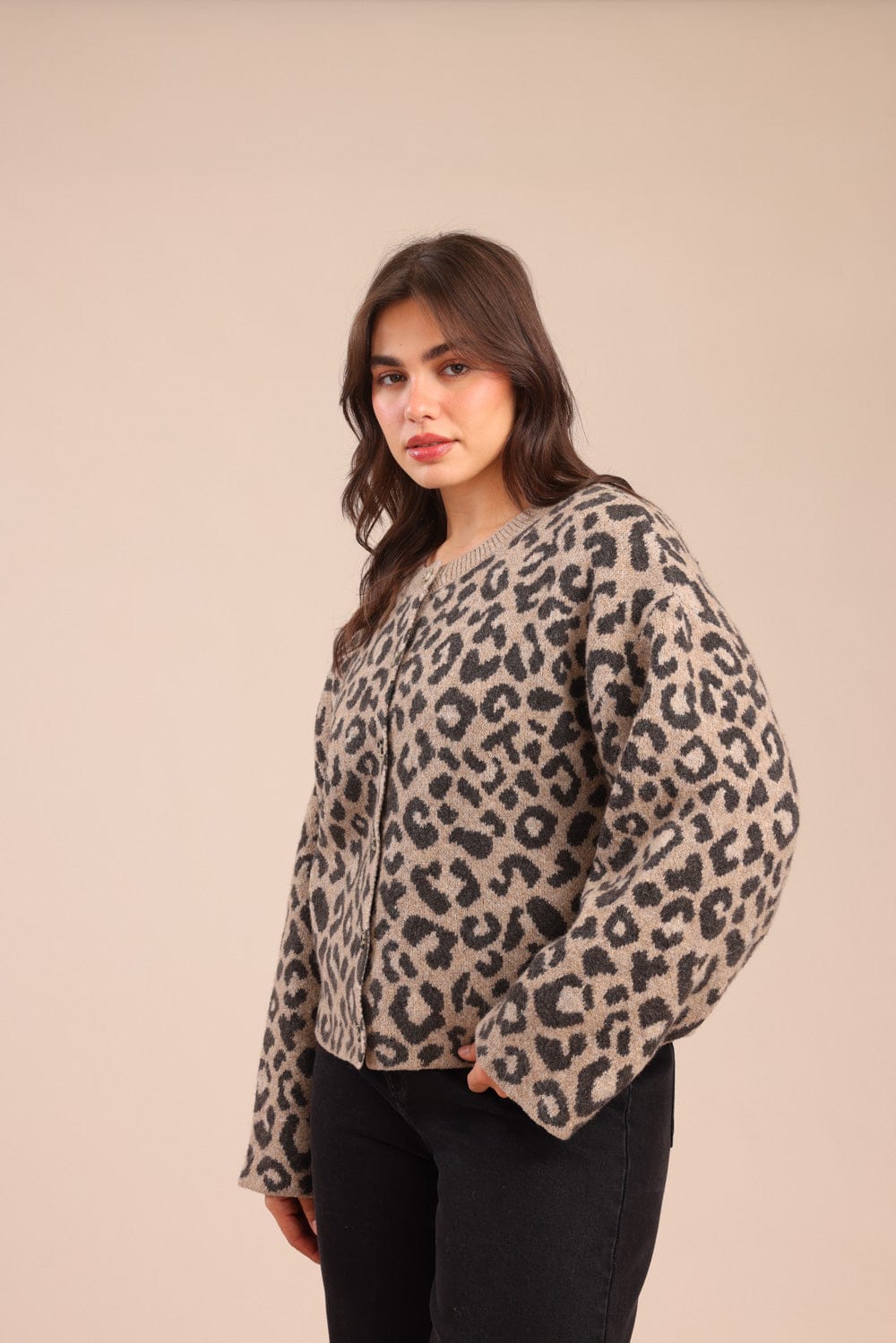 FOX פלאס נשים סריגים סריג קרדיגן| PLUS SIZE סריג קרדיגן| PLUS SIZE