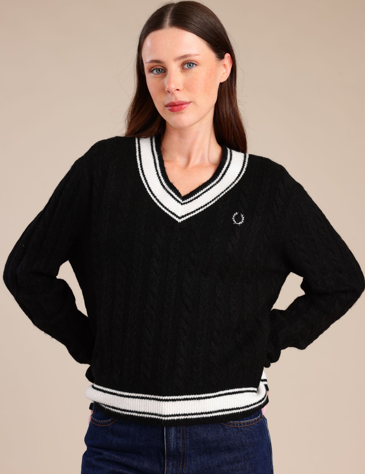 FOX נשים סריגים סריג V נשים סריג V נשים