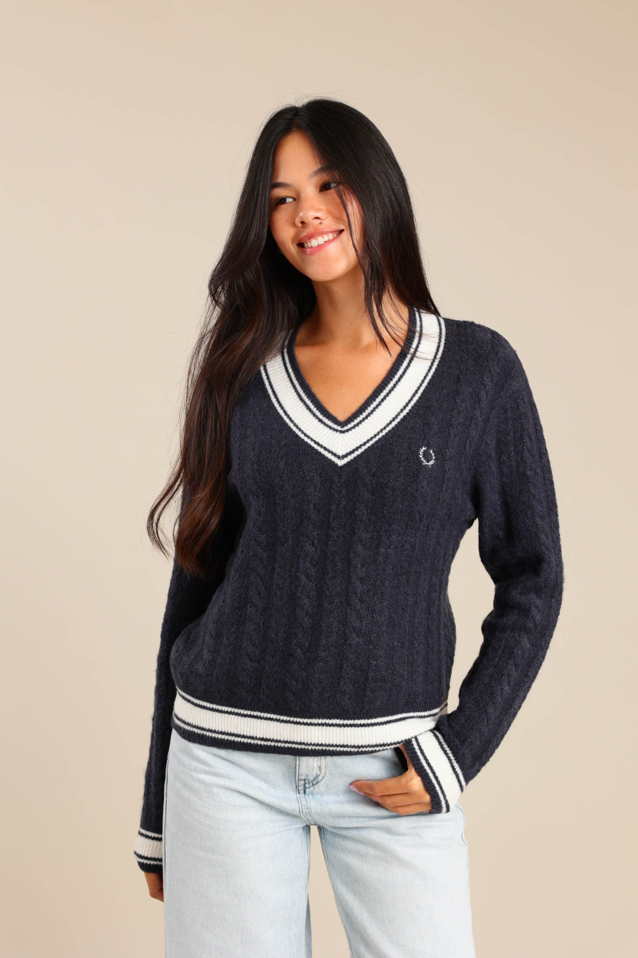 FOX נשים סריגים סריג V נשים סריג V נשים