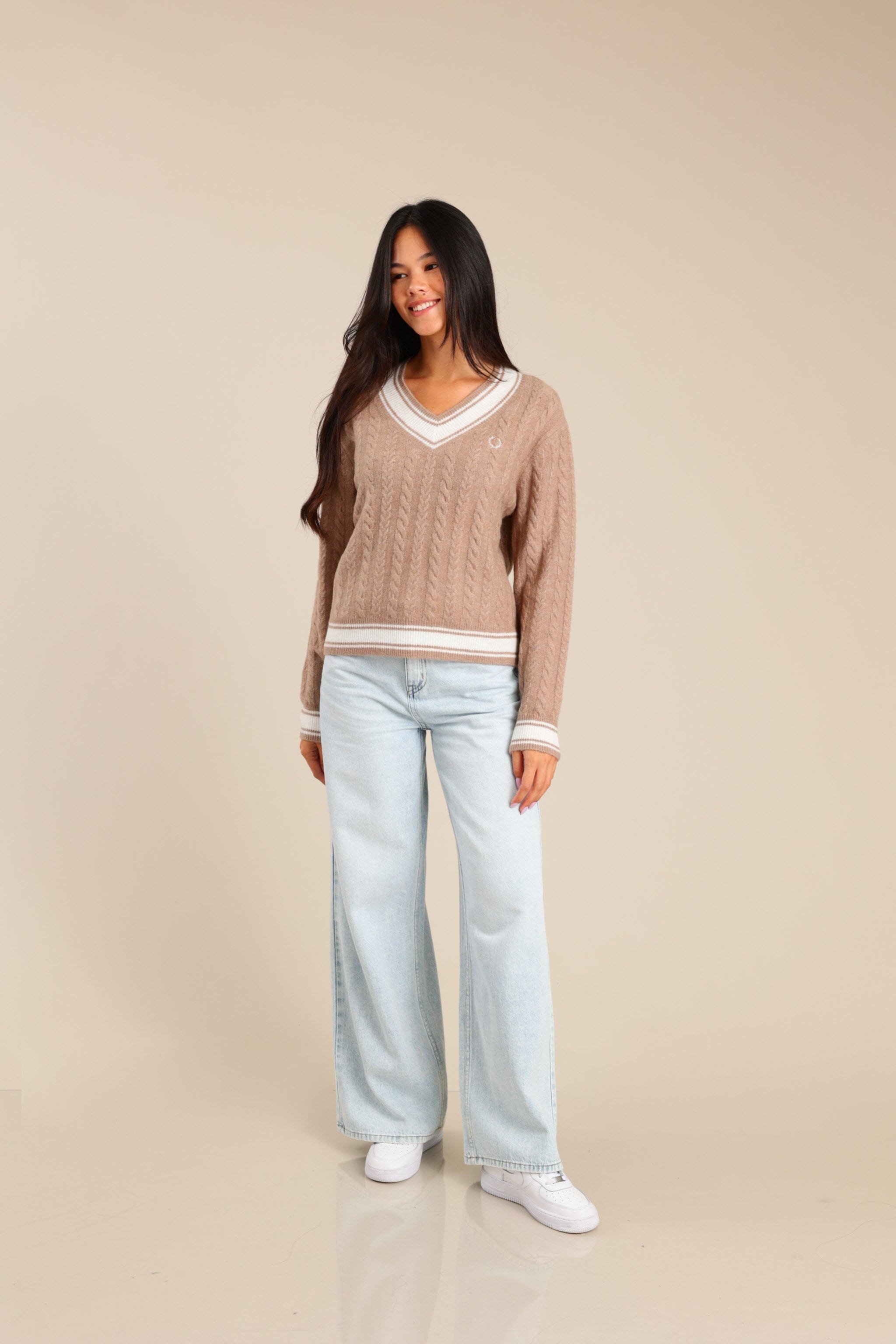 FOX נשים סריגים סריג V נשים סריג V נשים