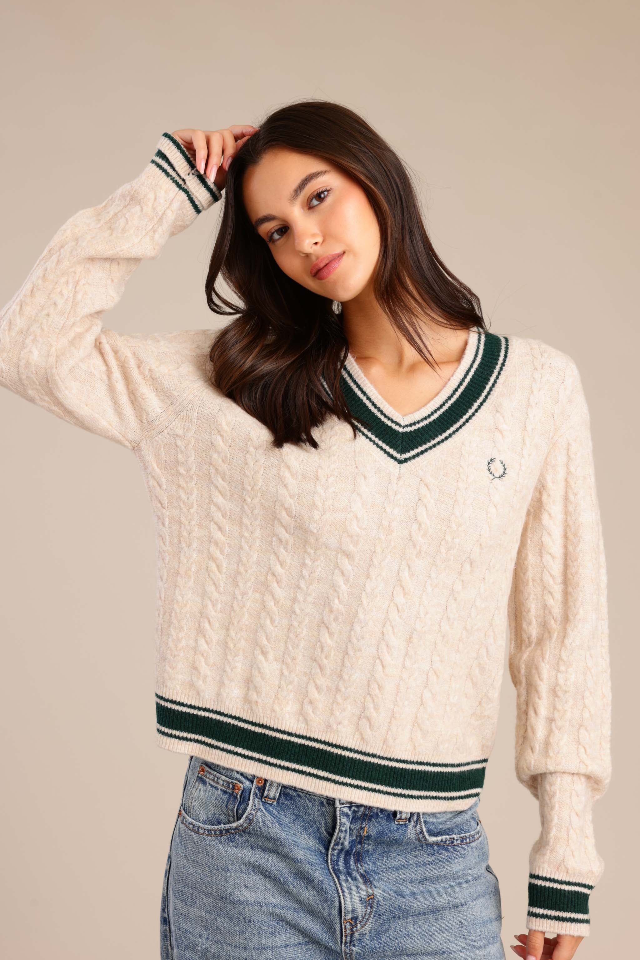 FOX נשים סריגים סריג V נשים סריג V נשים