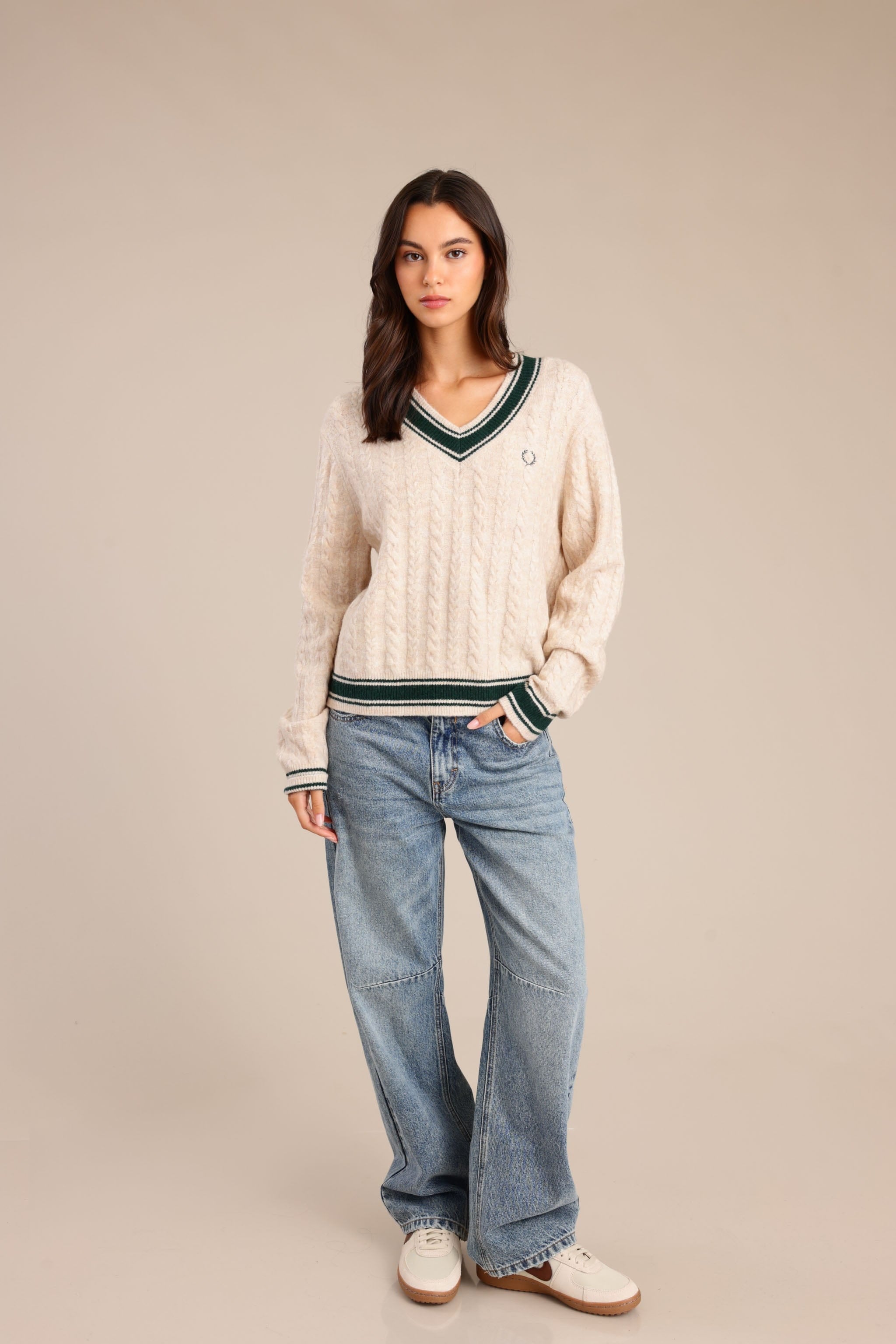 FOX נשים סריגים סריג V נשים סריג V נשים