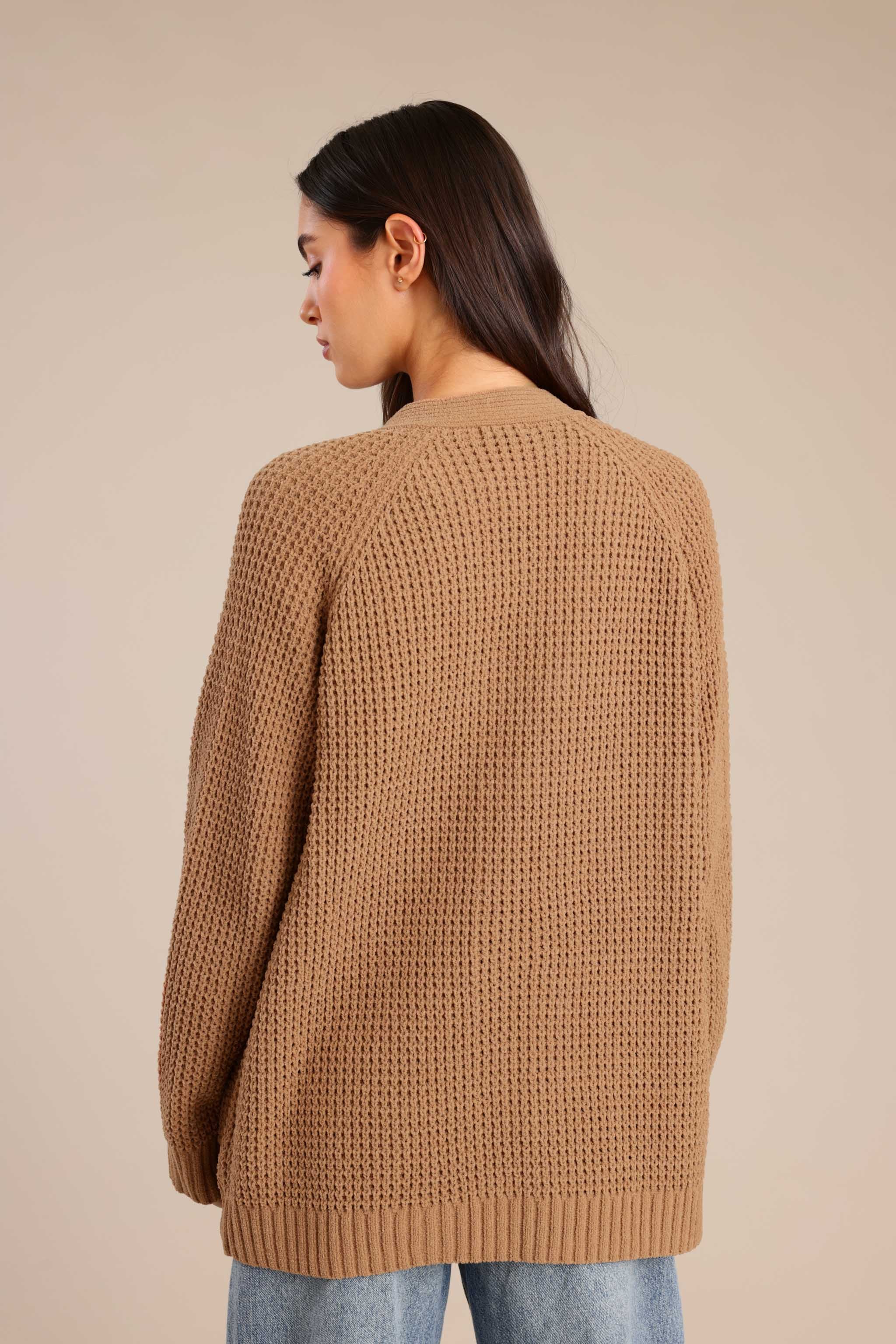 FOX נשים סריגים סריג קרדיגן סריג קרדיגן