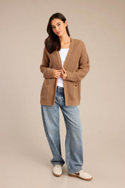 FOX נשים סריגים סריג קרדיגן סריג קרדיגן