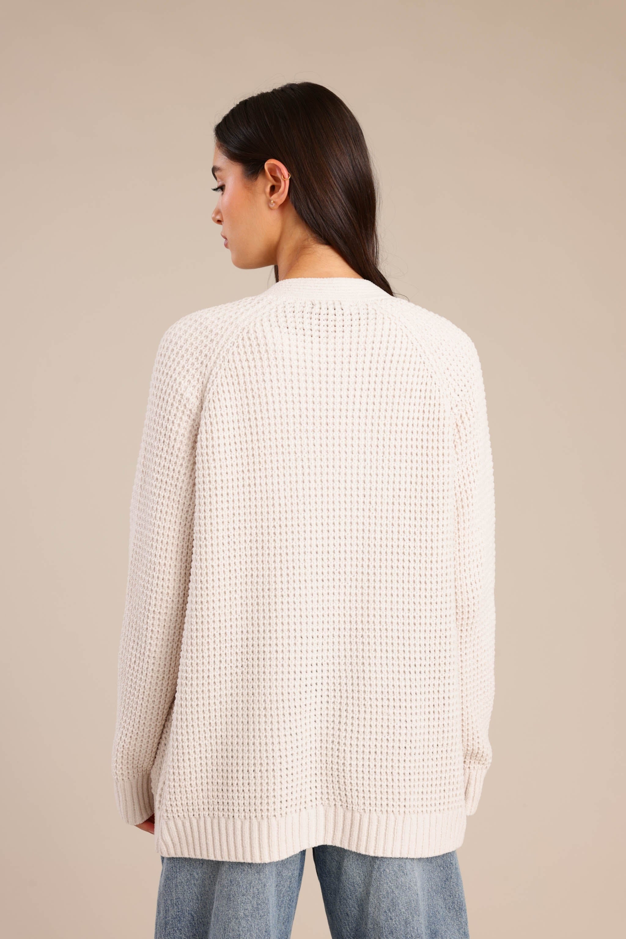 FOX נשים סריגים סריג קרדיגן סריג קרדיגן