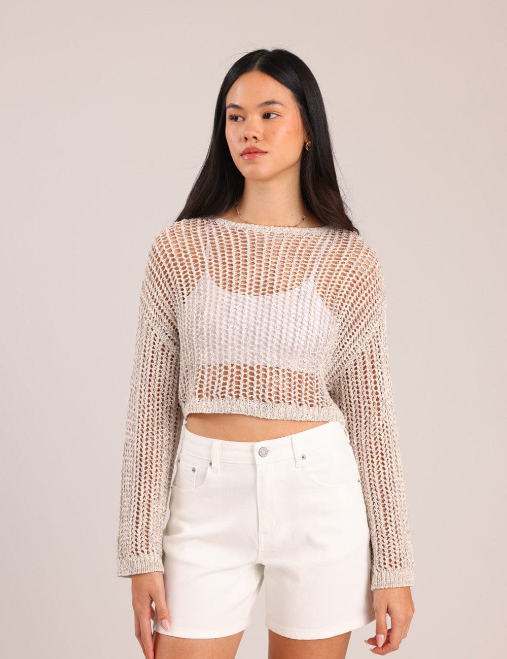 FOX נשים סריגים סריג נשים מחורר סריג נשים מחורר