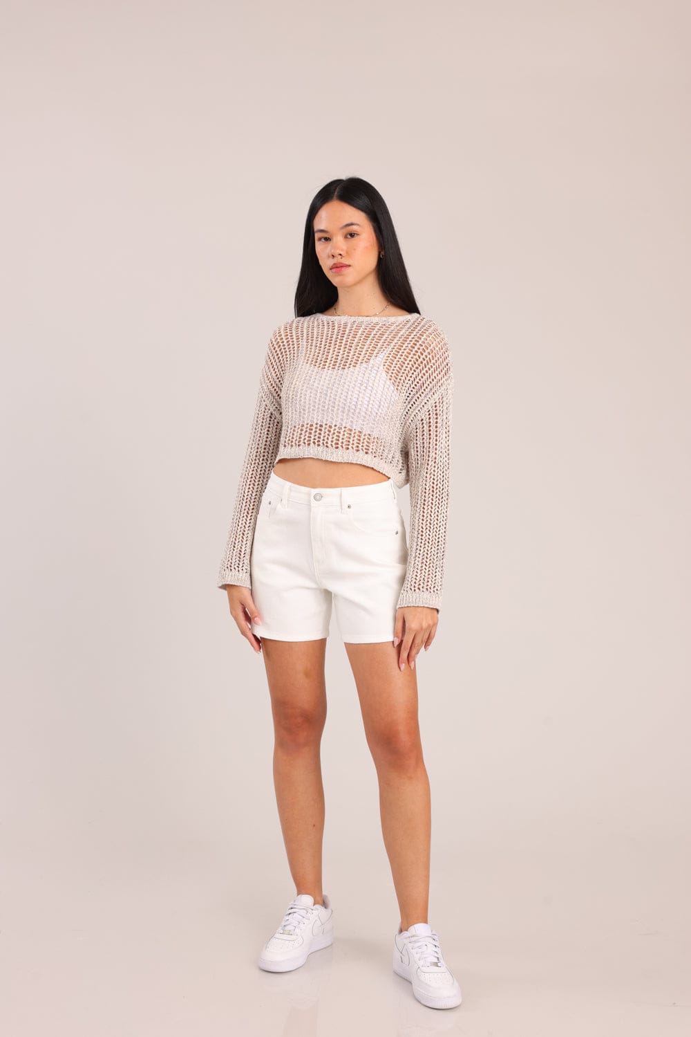 FOX נשים סריגים סריג נשים מחורר סריג נשים מחורר