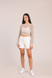 FOX נשים סריגים סריג נשים מחורר סריג נשים מחורר