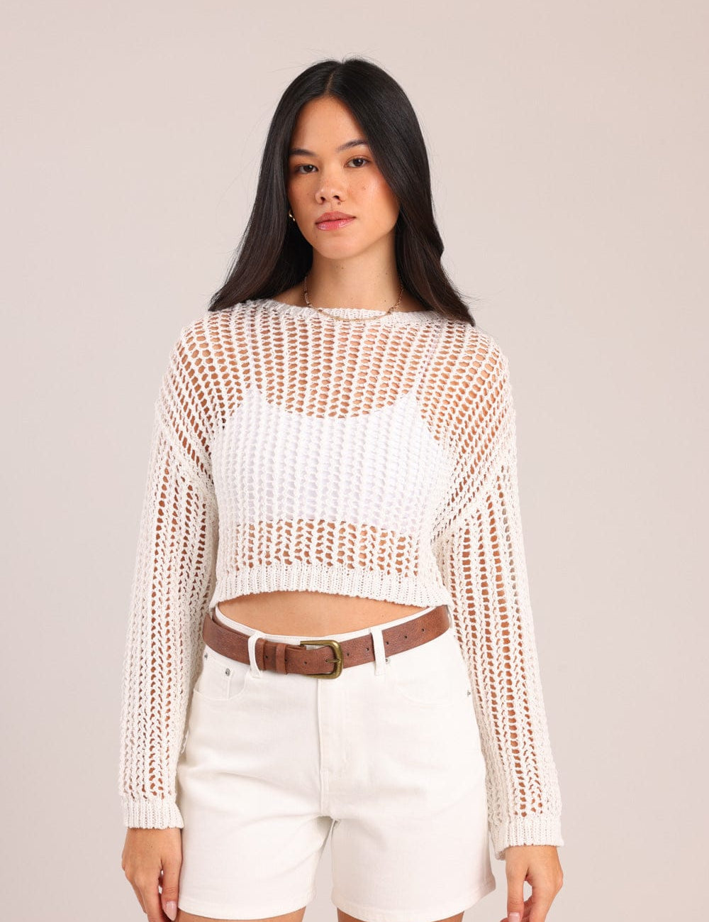 FOX נשים סריגים סריג נשים מחורר סריג נשים מחורר