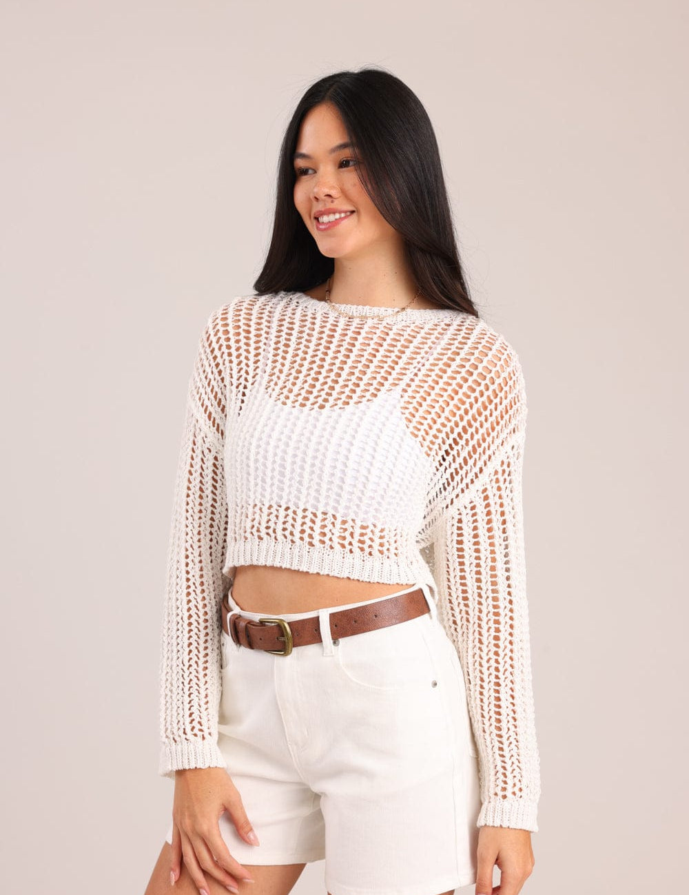 FOX נשים סריגים סריג נשים מחורר סריג נשים מחורר