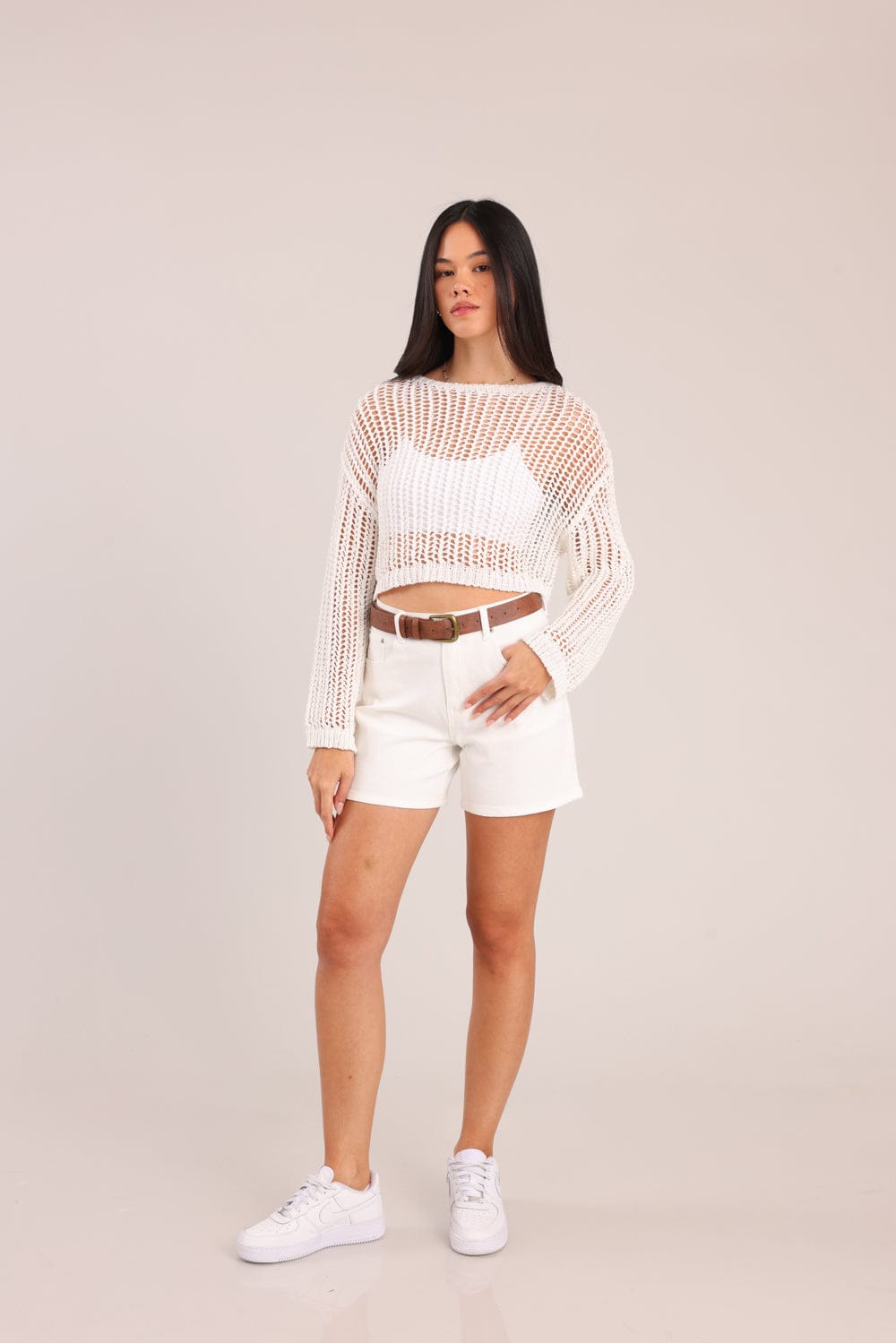 FOX נשים סריגים סריג נשים מחורר סריג נשים מחורר