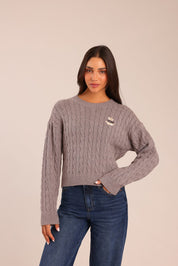 FOX נשים סריגים חולצת סריג חולצת סריג