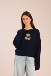 FOX נשים חולצה סריג ארוך סריג ארוך