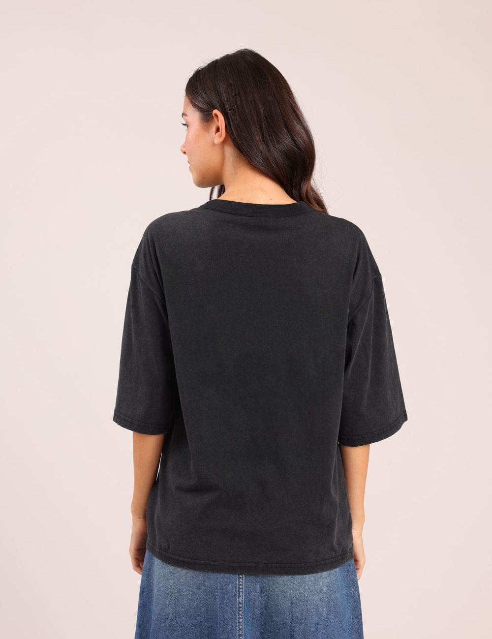 FOX נשים חולצה ארוכה חולצה ממותגת סטיץ' דיסני חולצה ממותגת סטיץ' דיסני