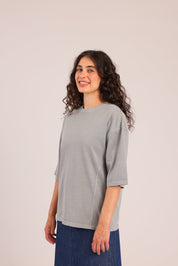 FOX נשים חולצה ארוכה חולצה 3/4 חלקה חולצה 3/4 חלקה