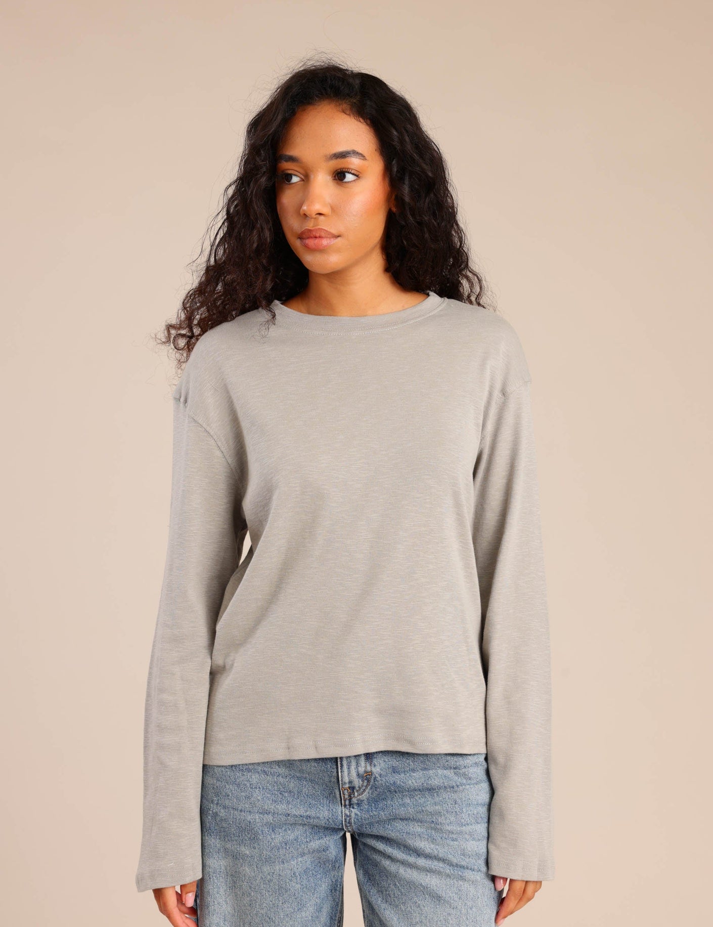 FOX נשים חולצה חולצה חלקה חולצה חלקה