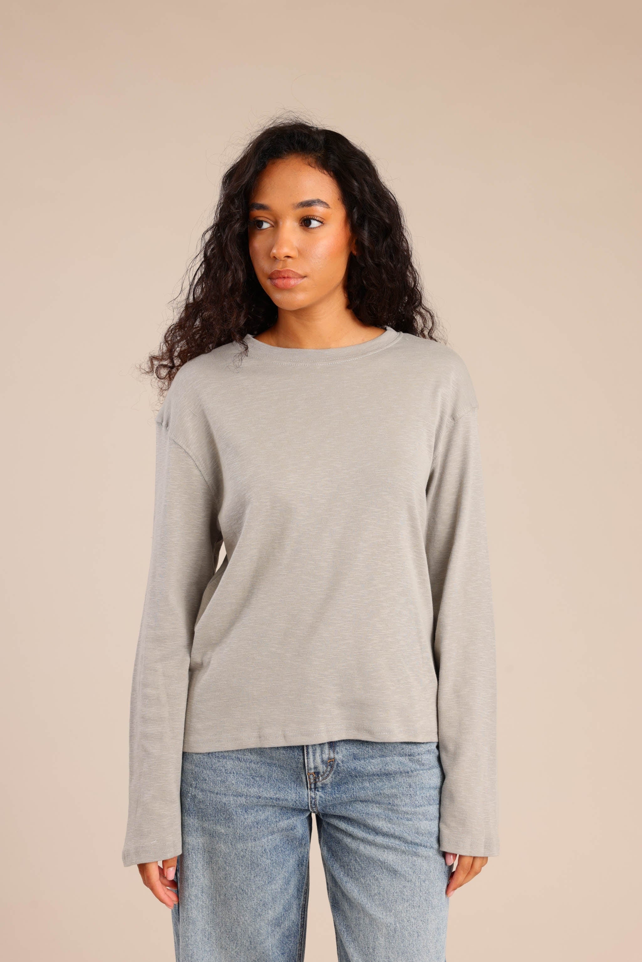 FOX נשים חולצה חולצה חלקה חולצה חלקה