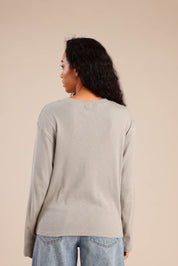 FOX נשים חולצה חולצה חלקה חולצה חלקה