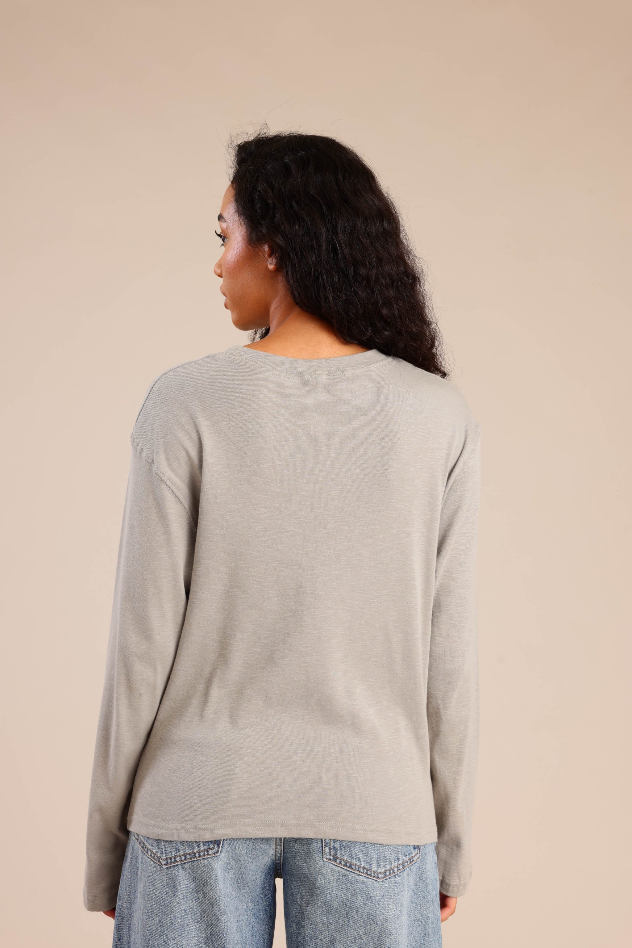 FOX נשים חולצה חולצה חלקה חולצה חלקה