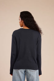 FOX נשים חולצה חולצה חלקה חולצה חלקה