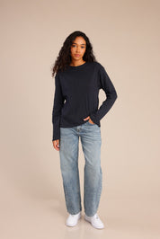 FOX נשים חולצה חולצה חלקה חולצה חלקה