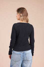 FOX נשים חולצה חולצה עם כפתורים חולצה עם כפתורים