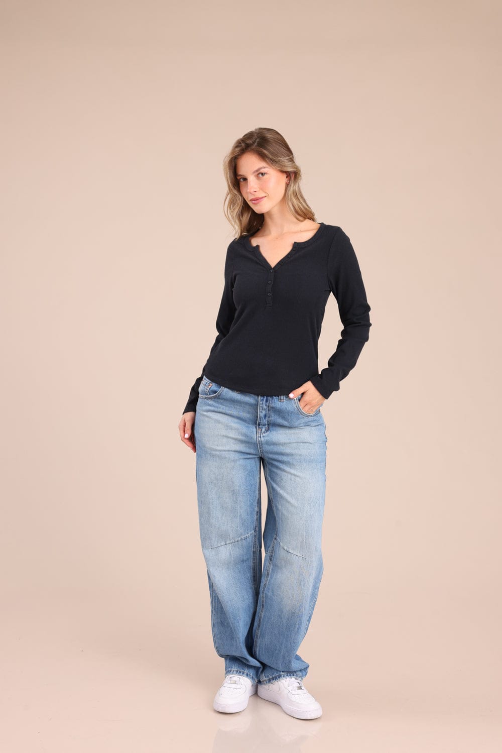 FOX נשים חולצה חולצה עם כפתורים חולצה עם כפתורים