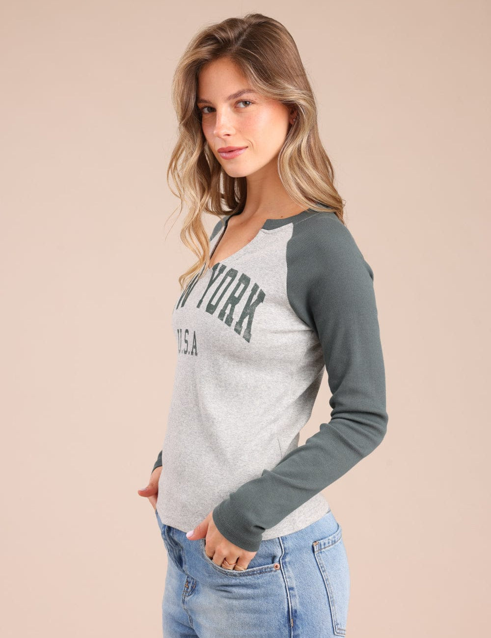 FOX נשים חולצה חולצת רגלן עם הדפס חולצת רגלן עם הדפס