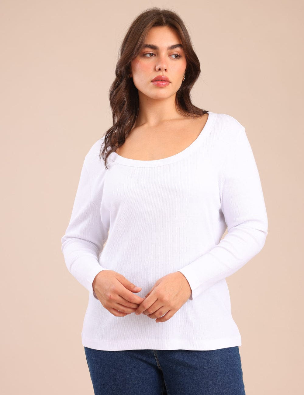 FOX פלאס נשים חולצה חולצה חלקה| PLUS SIZE חולצה חלקה| PLUS SIZE