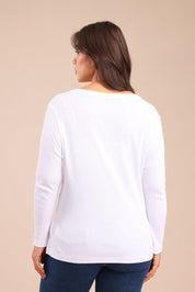 FOX פלאס נשים חולצה חולצה חלקה| PLUS SIZE חולצה חלקה| PLUS SIZE