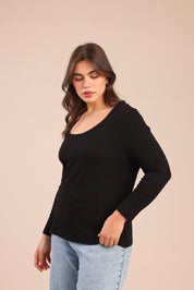 FOX פלאס נשים חולצה חולצה חלקה| PLUS SIZE חולצה חלקה| PLUS SIZE