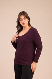 FOX פלאס נשים חולצה חולצה חלקה| PLUS SIZE חולצה חלקה| PLUS SIZE