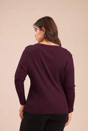 FOX פלאס נשים חולצה חולצה חלקה| PLUS SIZE חולצה חלקה| PLUS SIZE