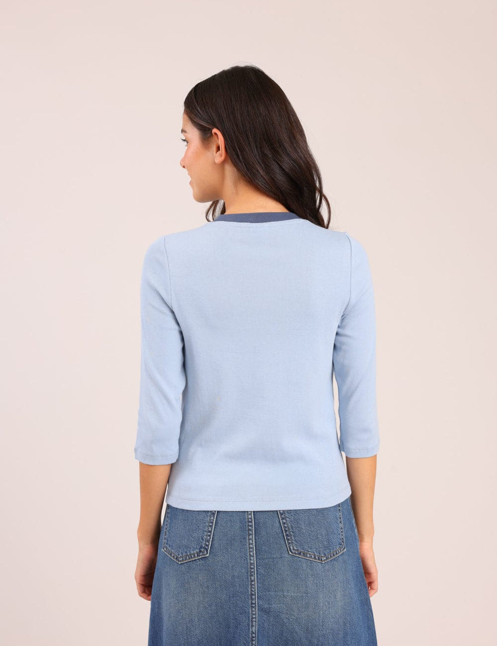 FOX נשים חולצה ארוכה חולצה ממותגת סטיץ' דיסני חולצה ממותגת סטיץ' דיסני