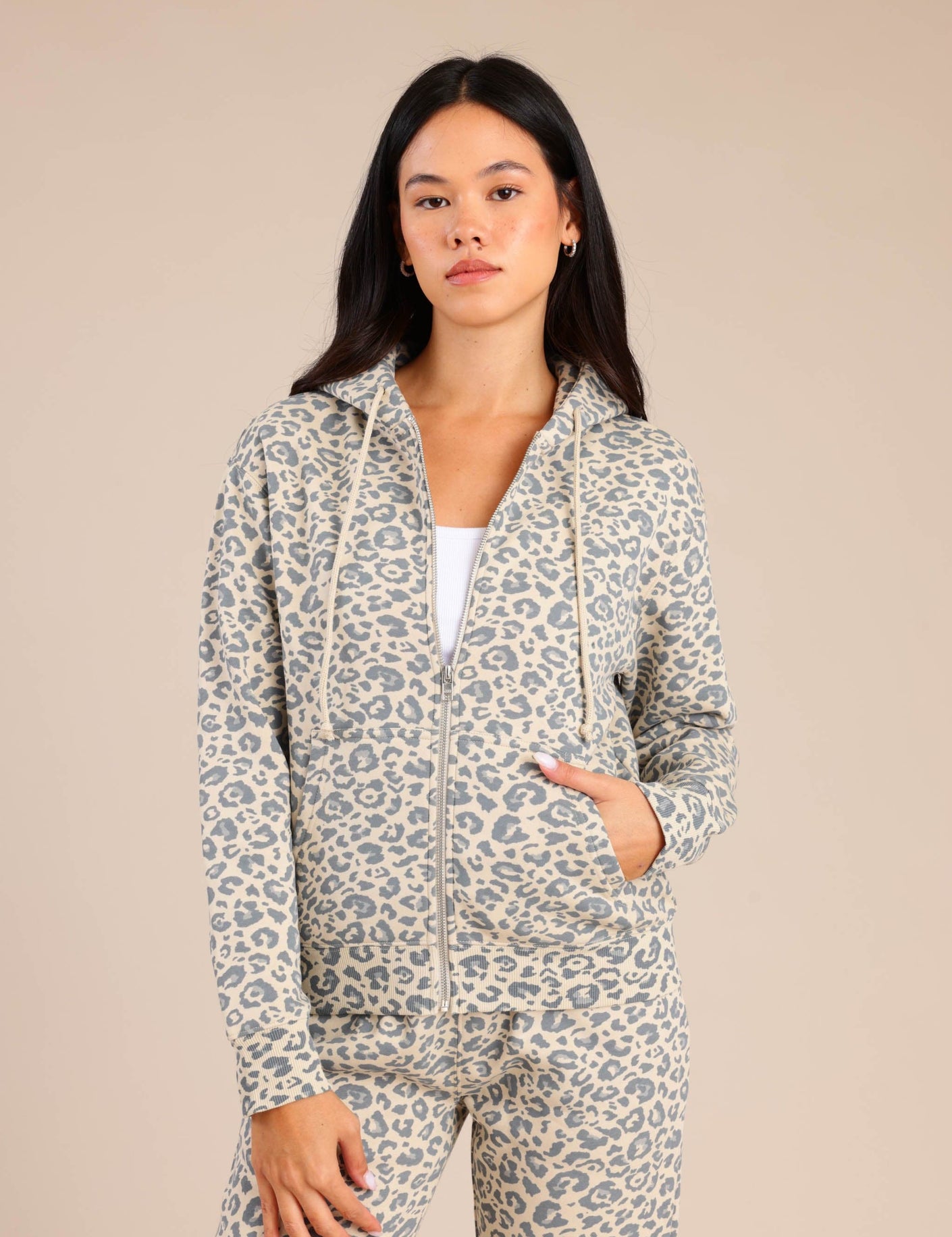 FOX נשים פוטרים פוטר קפוצ'ון עם הדפס פוטר קפוצ'ון עם הדפס