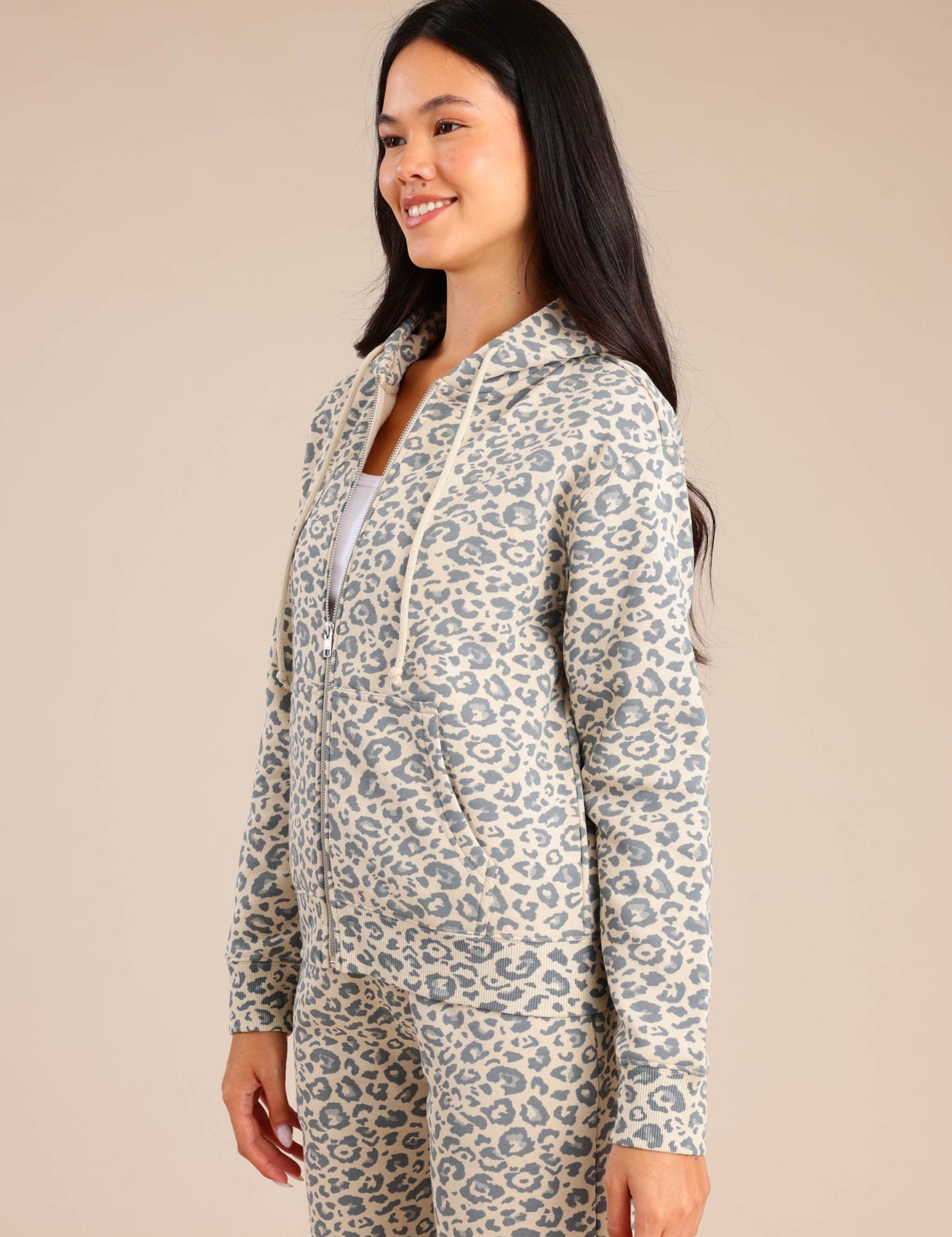 FOX נשים פוטרים פוטר קפוצ'ון עם הדפס פוטר קפוצ'ון עם הדפס