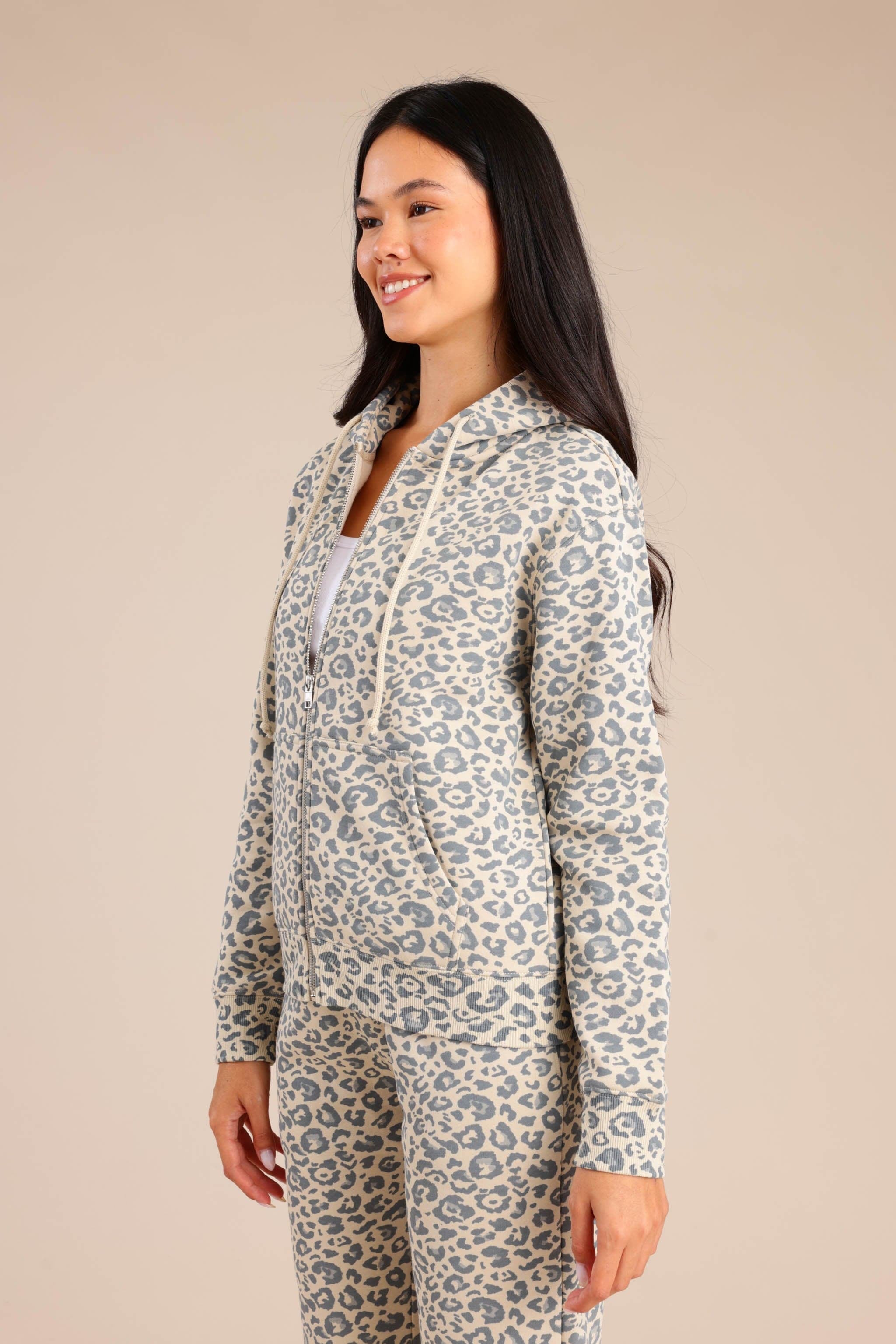 FOX נשים פוטרים פוטר קפוצ'ון עם הדפס פוטר קפוצ'ון עם הדפס