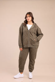 FOX פלאס נשים פוטרים פוטר קפוצ'ון עם הדפס | PLUS SIZE פוטר קפוצ'ון עם הדפס | PLUS SIZE