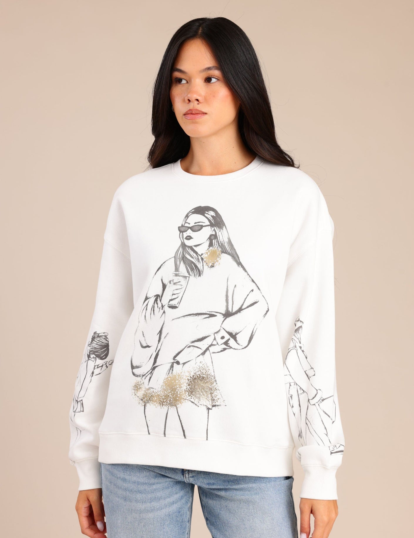 FOX נשים פוטרים פוטר עם הדפס פוטר עם הדפס