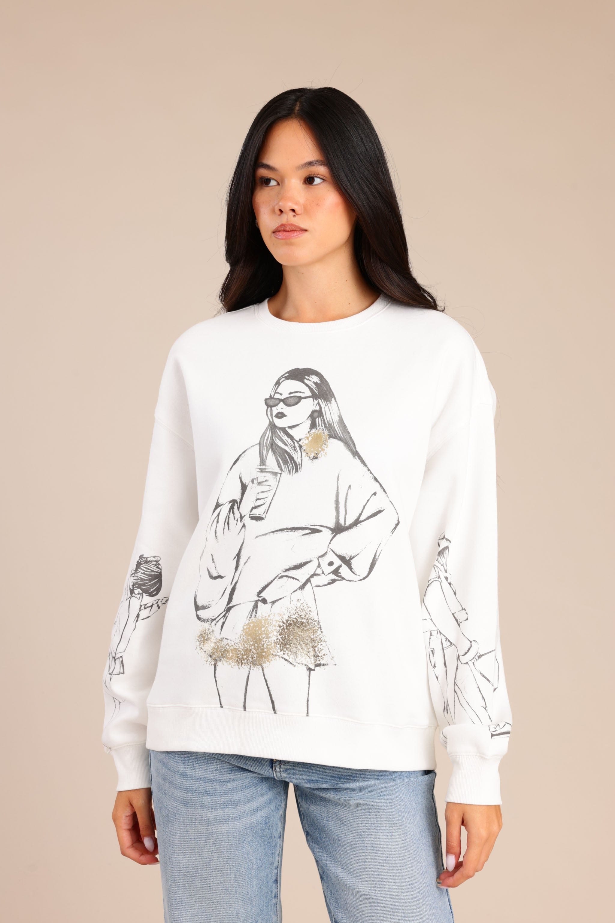 FOX נשים פוטרים פוטר עם הדפס פוטר עם הדפס