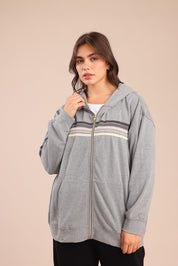 FOX פלאס נשים פוטרים פוטר קרדיגן קפוצ'ון| PLUS SIZE פוטר קרדיגן קפוצ'ון| PLUS SIZE