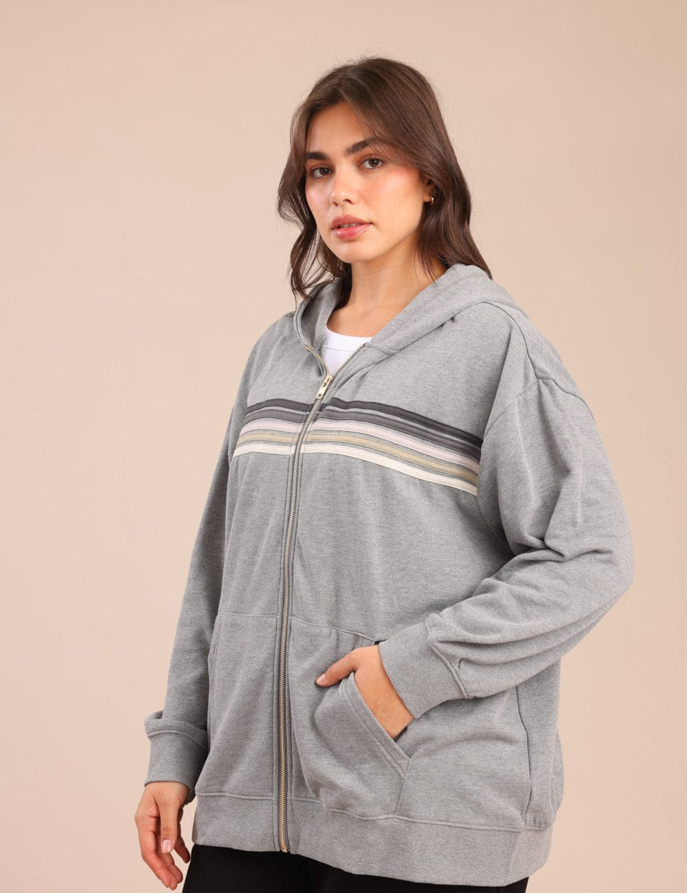 FOX פלאס נשים פוטרים פוטר קרדיגן קפוצ'ון| PLUS SIZE פוטר קרדיגן קפוצ'ון| PLUS SIZE