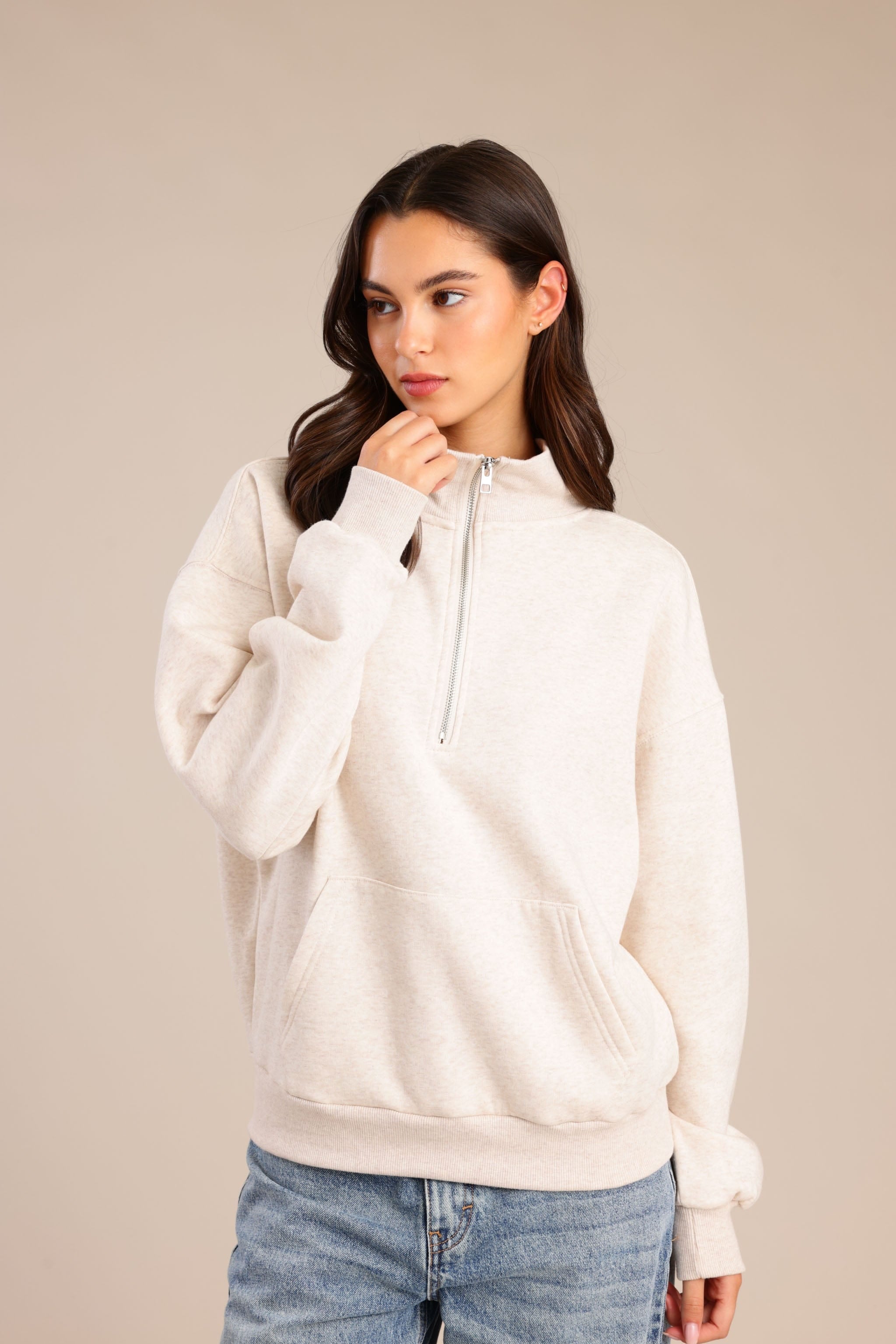 FOX נשים פוטרים פוטר חצי רוכסן פוטר חצי רוכסן