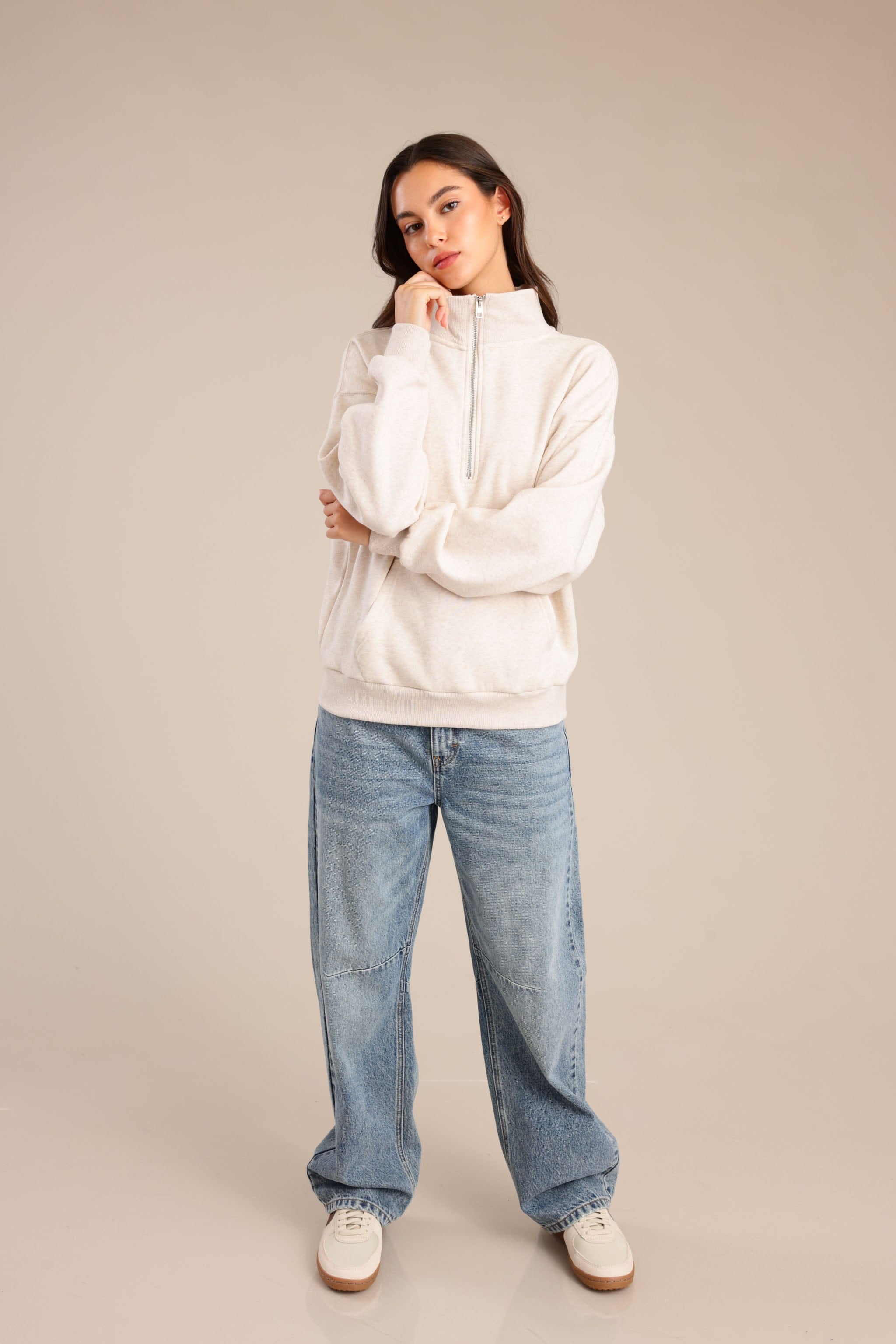 FOX נשים פוטרים פוטר חצי רוכסן פוטר חצי רוכסן