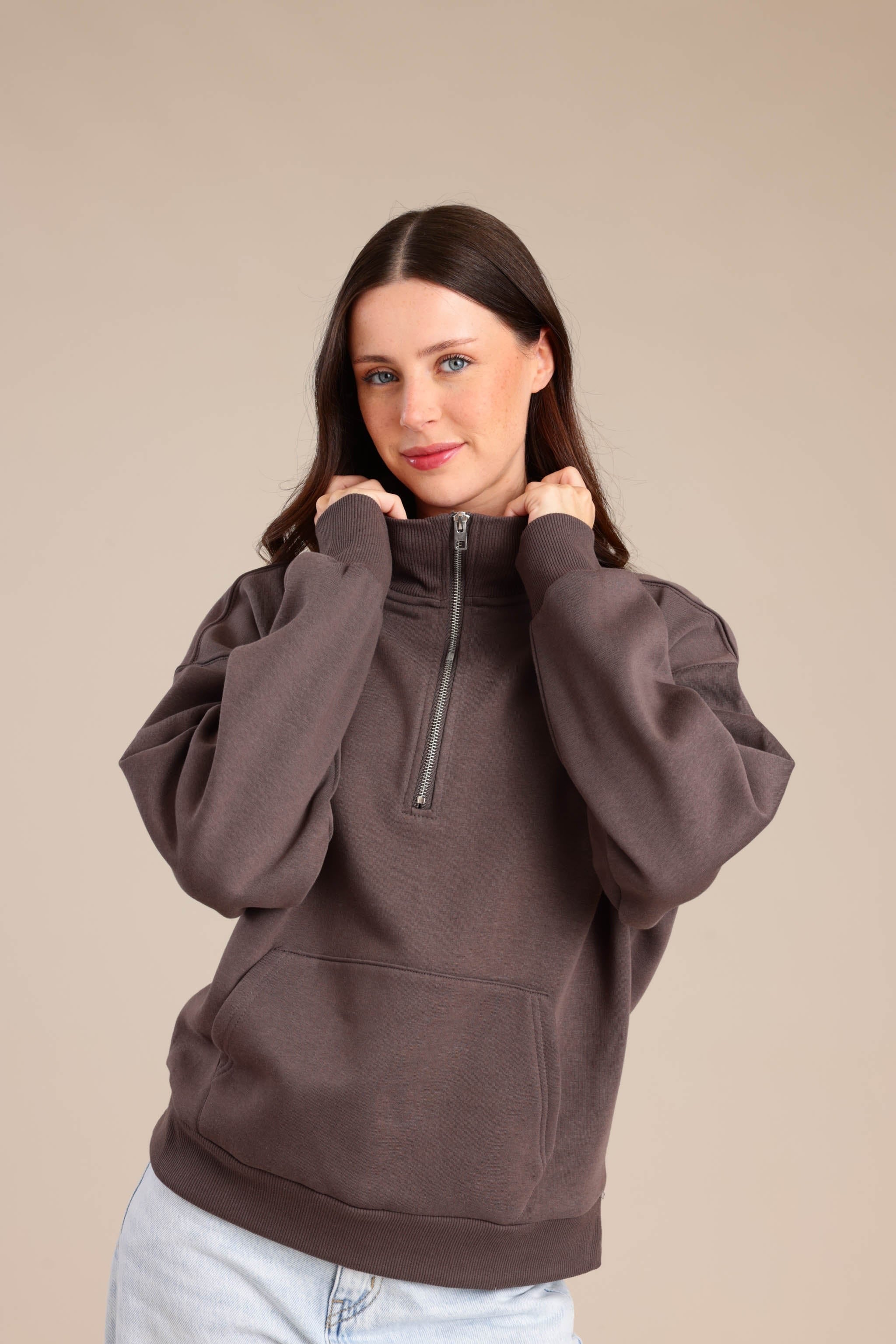 FOX נשים פוטרים פוטר חצי רוכסן פוטר חצי רוכסן