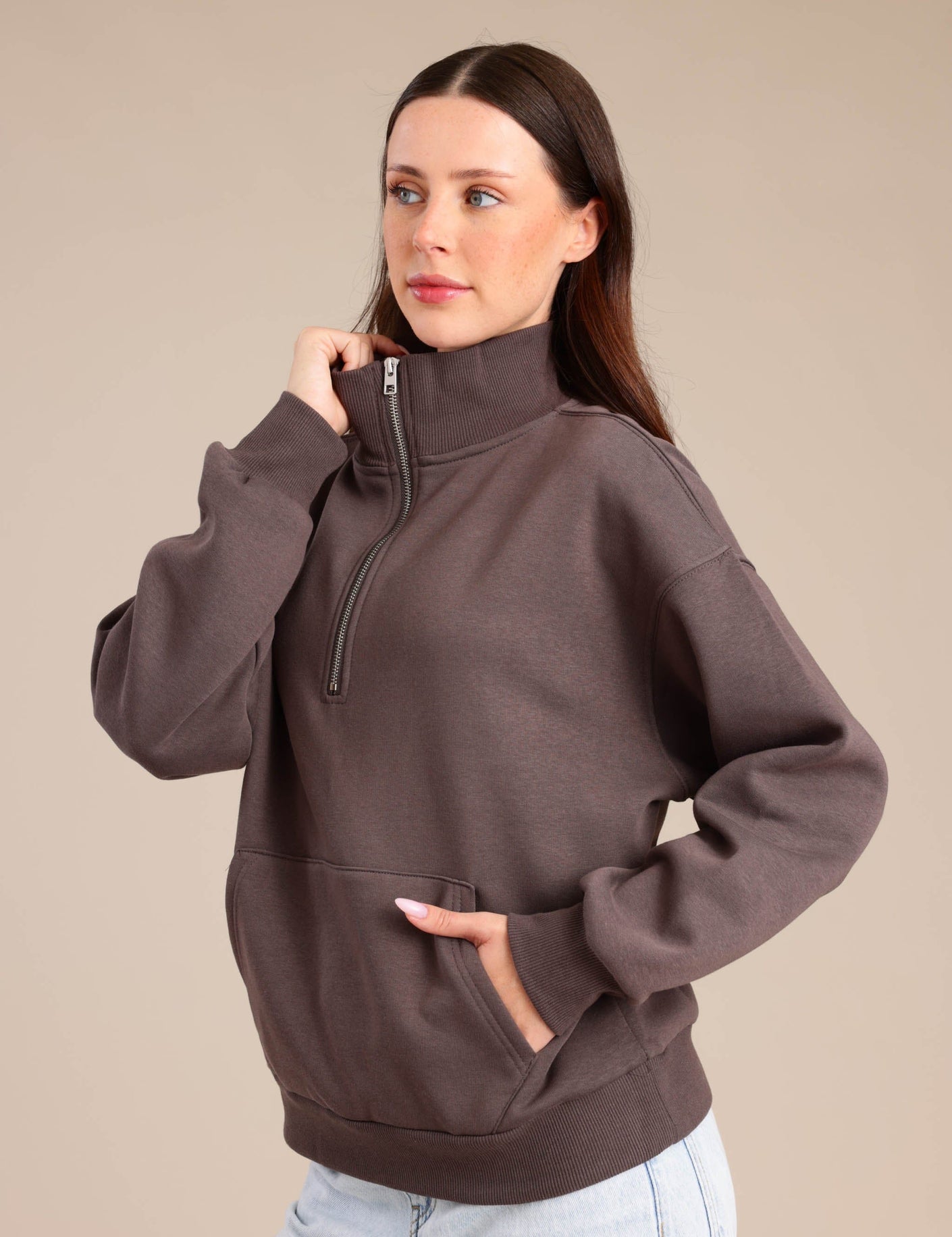 FOX נשים פוטרים פוטר חצי רוכסן פוטר חצי רוכסן