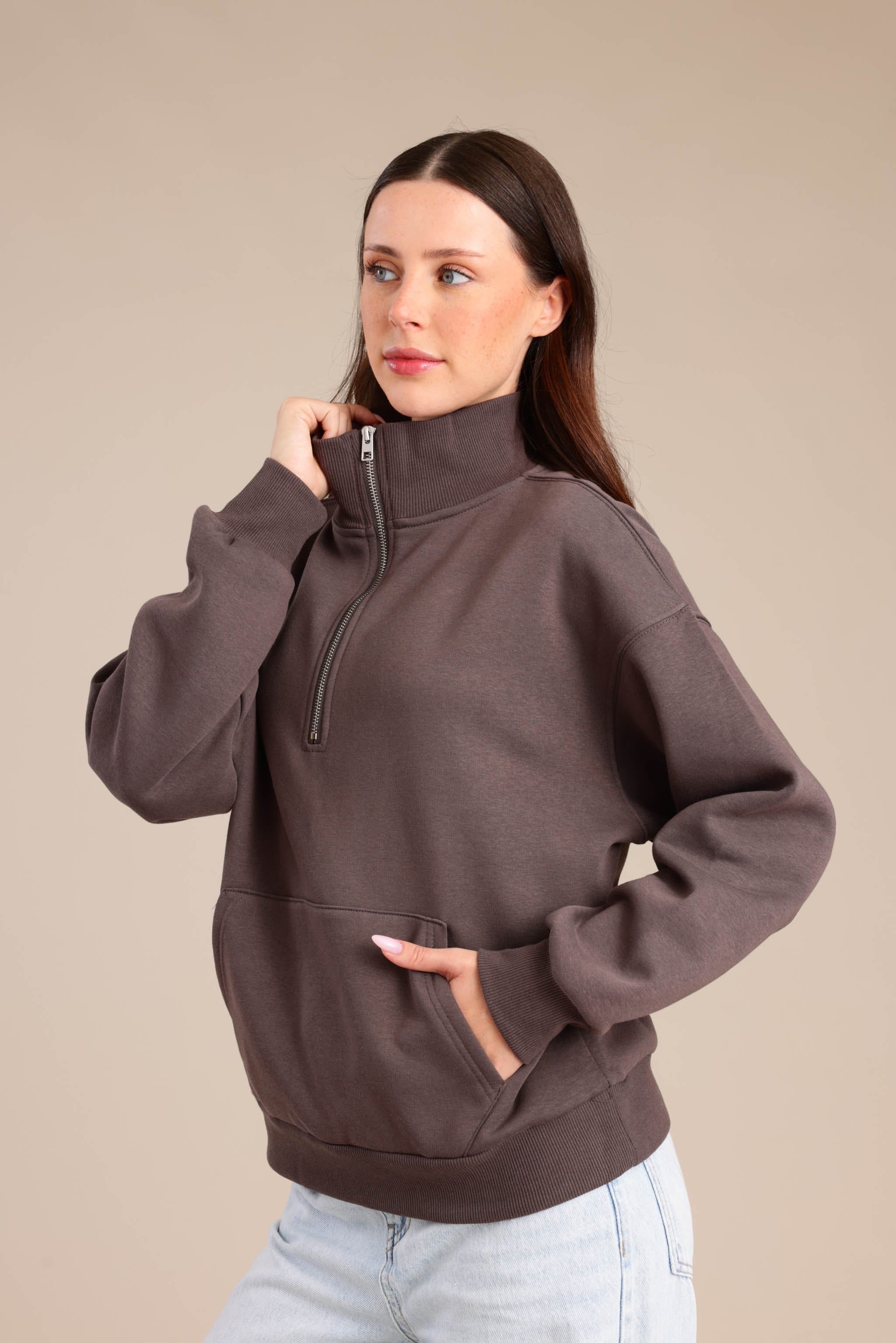 FOX נשים פוטרים פוטר חצי רוכסן פוטר חצי רוכסן