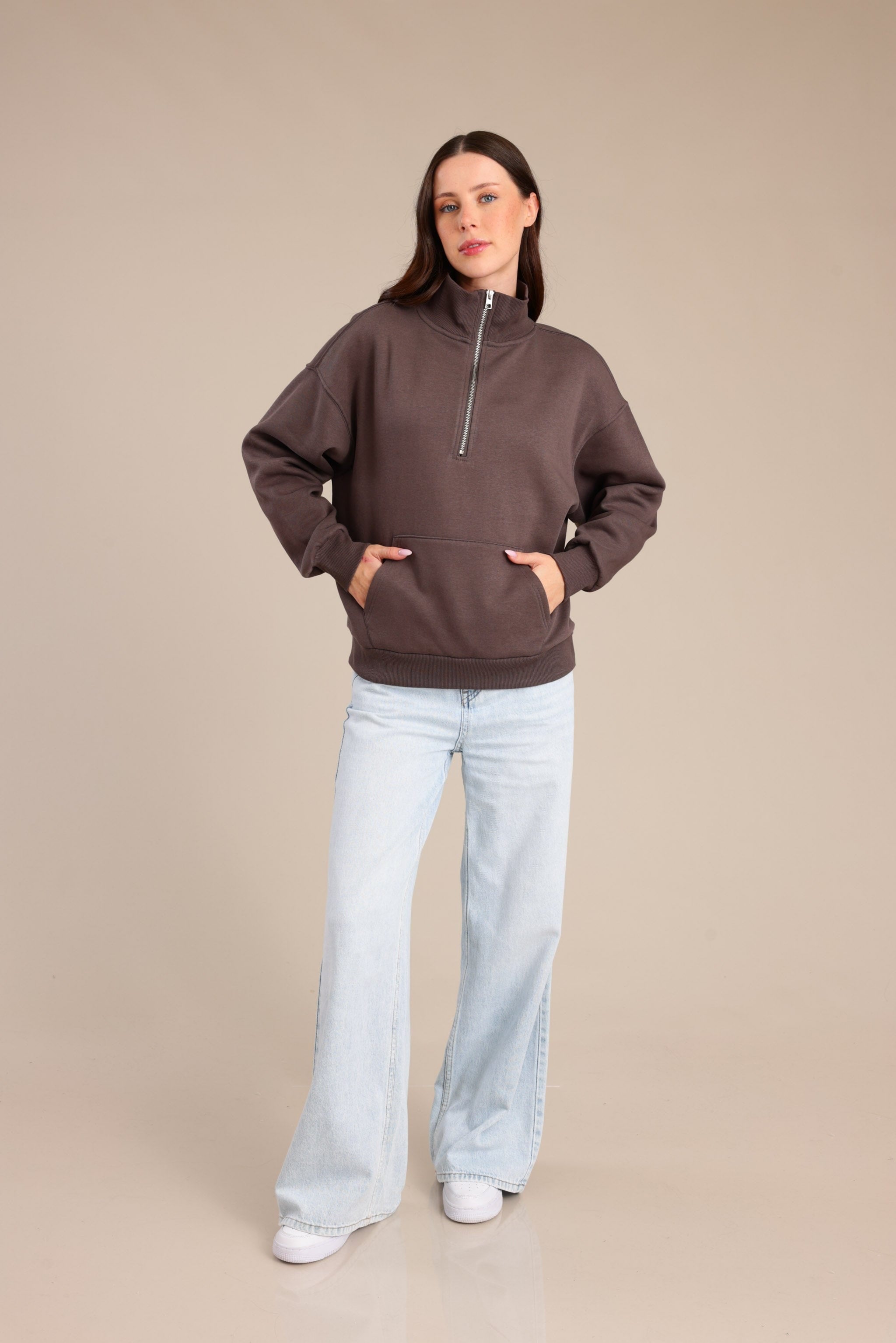 FOX נשים פוטרים פוטר חצי רוכסן פוטר חצי רוכסן