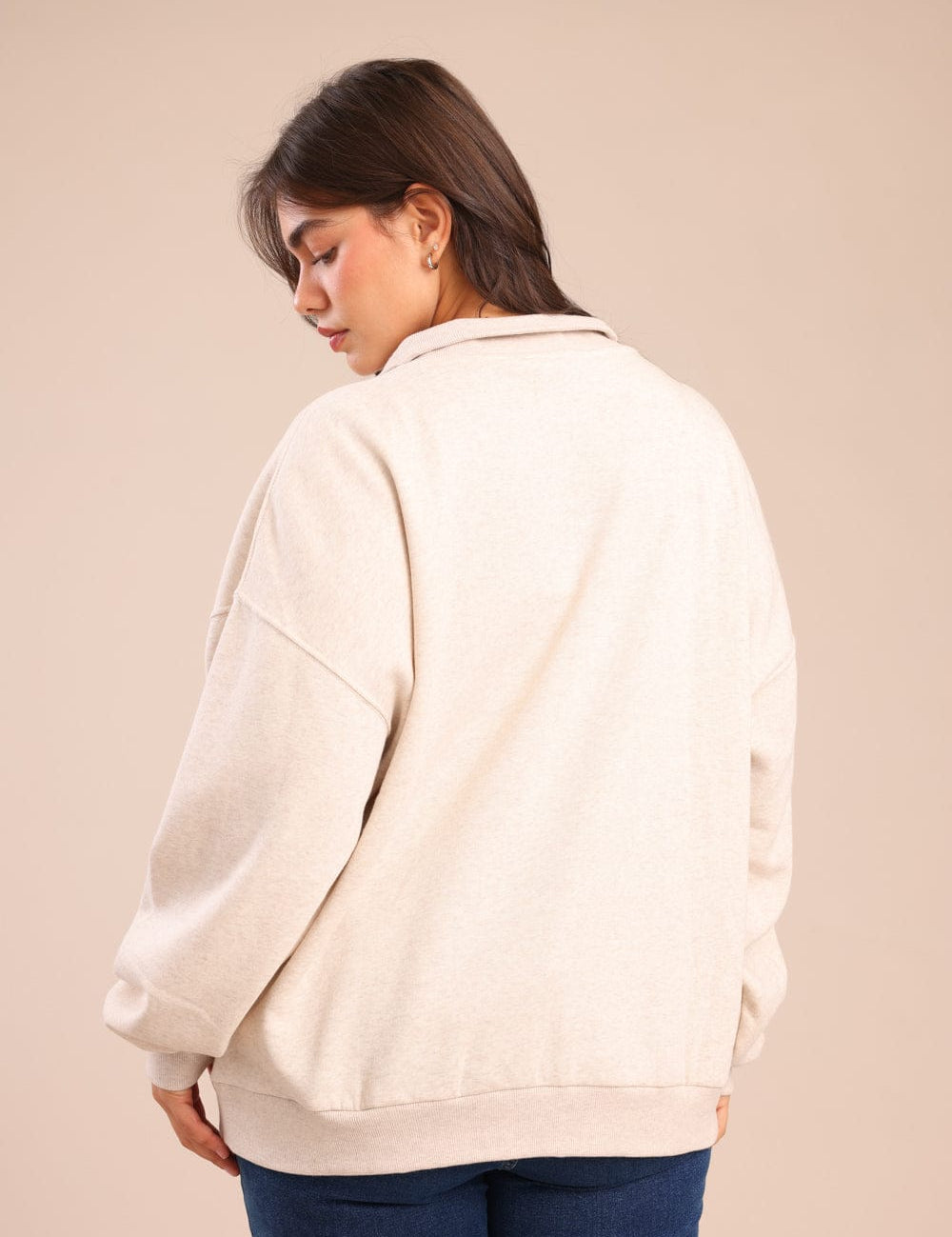 FOX פלאס נשים פוטרים פוטר חצי רוכסן| PLUS SIZE פוטר חצי רוכסן| PLUS SIZE